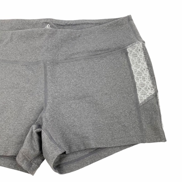 Prana Grey Athletic Shorts Lace Large - Picture 2 of 7